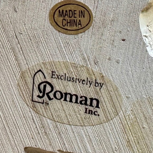 Hand Painted Figurine Baby Bunny with Mama Rabbit Wood Carved Roman Inc - Picture 5 of 10